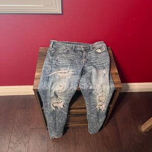American Eagle Outfitters Blue Skinny Jeans Distressed